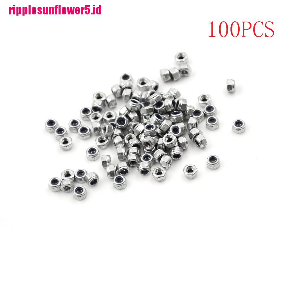 100 Pcs Baut Hex M3X0.5Mm Bahan Nylon Stainless Steel