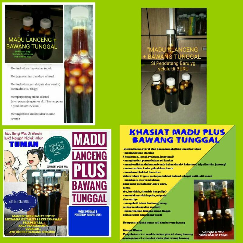 

Madu klanceng bawang tunggal 460ml
