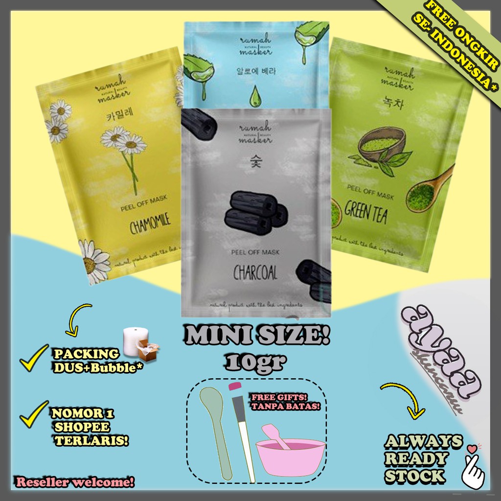 [BUY 1 GET 1 GIFT] BPOM 10gr PEEL OFF MASK RUMAH MASKER