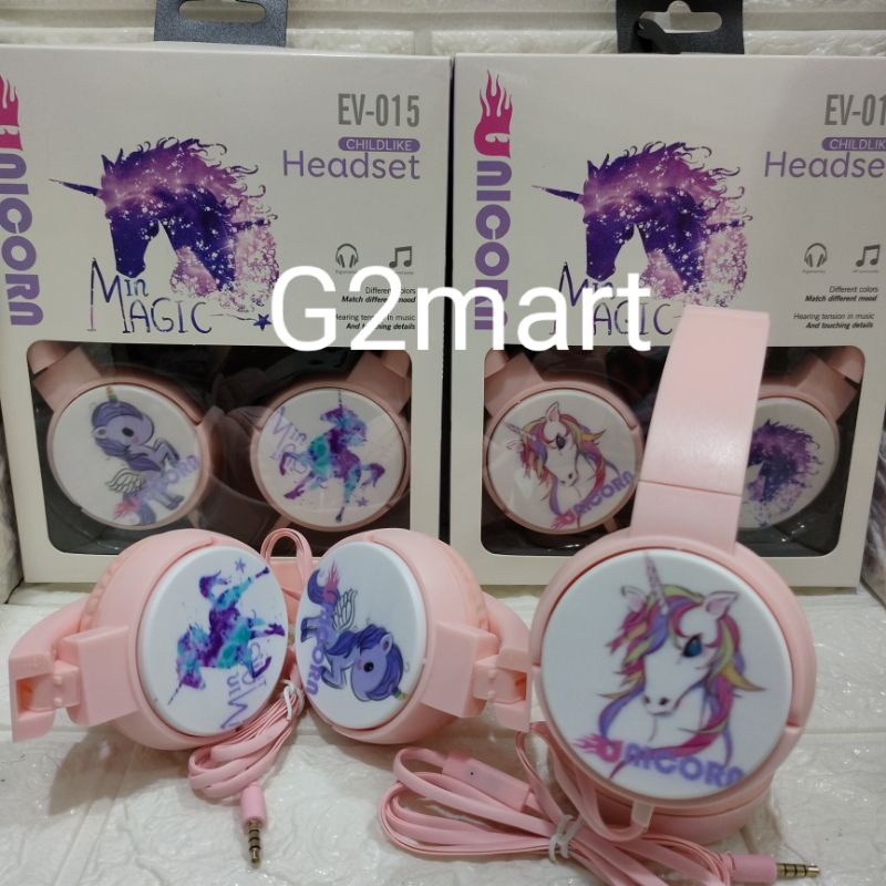 Headphone/headset UNICORN MAGIC headset gaming super bass (bisa telpon music online)