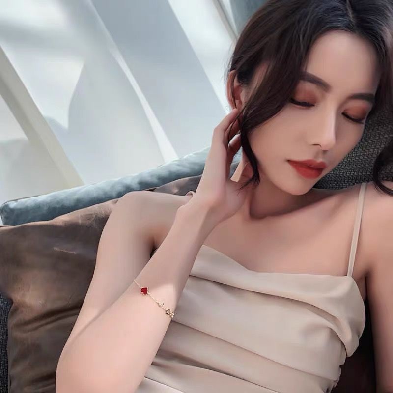 Gelang Berlian Bentuk Hati Model Hollow Gaya Korea Untuk Wanita-6