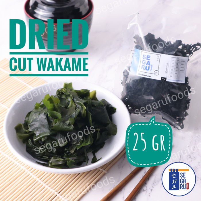 

TERBARU Dried Cut Wakame - Rumput Laut Kering - Untuk Ramen Udon Miso 25 Gr