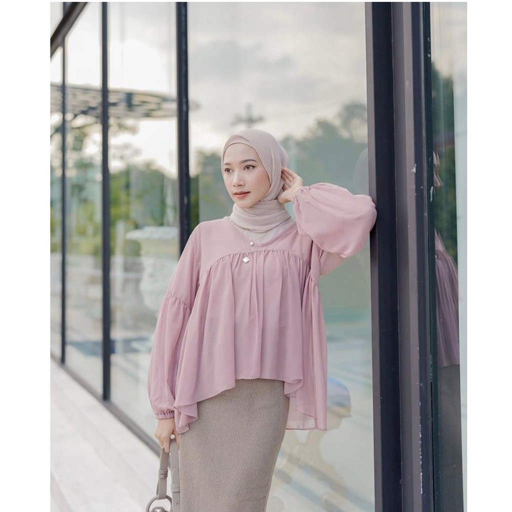 𝐊𝐈𝐑𝐀𝐍𝐈 Dealova Blouse Outer Atasan Wanita Ceruty Babydoll Premium