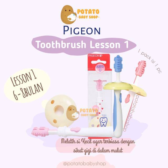 Pigeon - Training Toothbrush Lesson 1 ( 6-8 bulan)