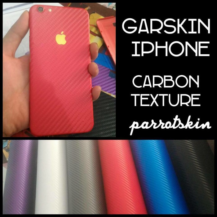 Garskin Iphone 4 5 6 6+ red black carbon for case body