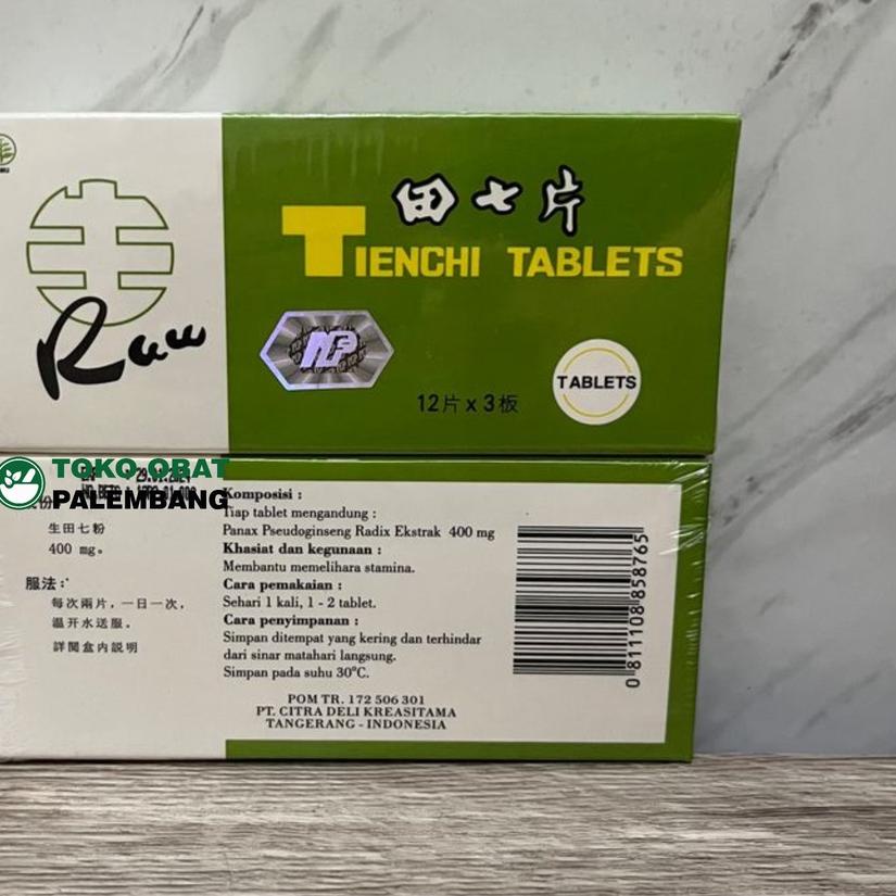 ➸ TIENCHI TABLETS RAW 12 X 3 TABLETS TIEN CHI RAW TIENCHI MENTAH KOLESTROL LEMAK DARAH ➹