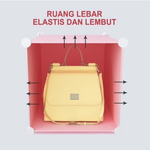 Lemari Pakaian Portable Lemari 12 Pintu 3 Rak Lemari Plastik Serbaguna terbaru Worldhome66