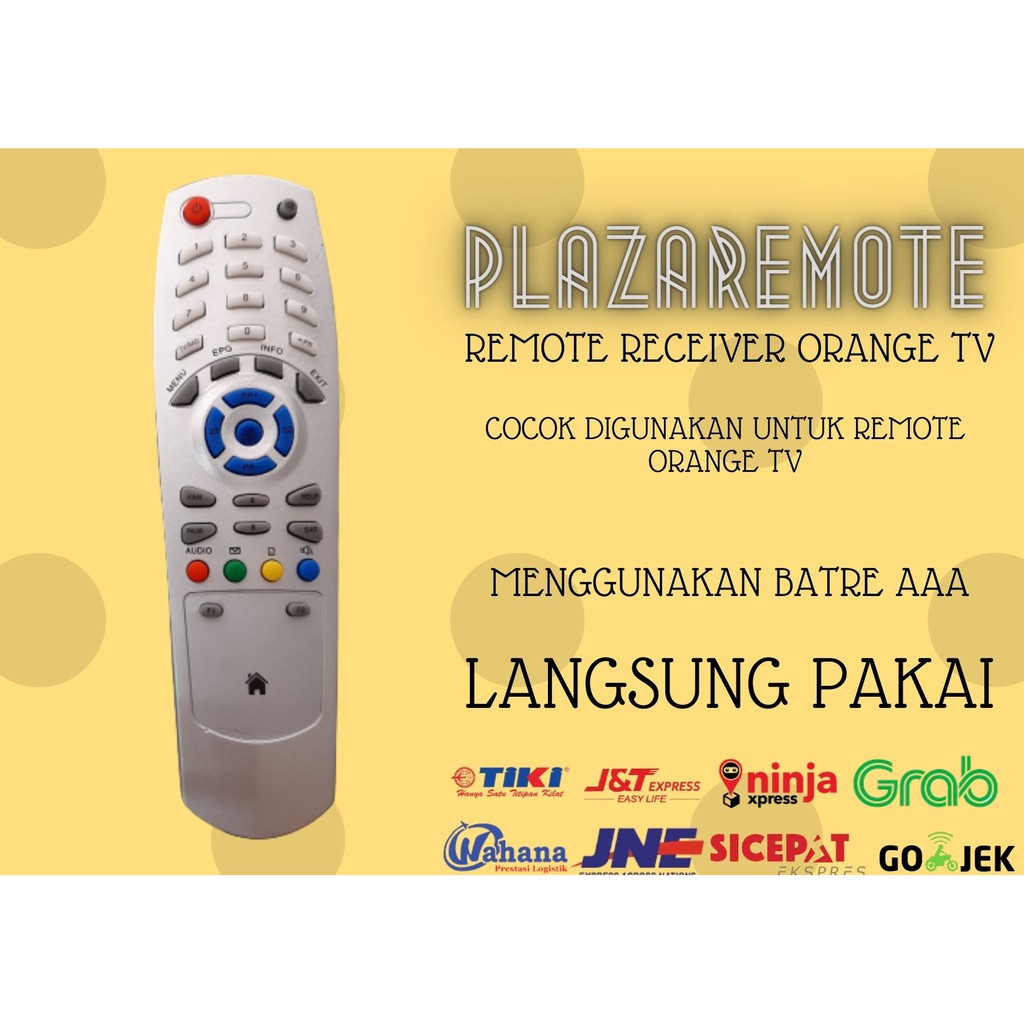 REMOTE RECEIVER / PARABOLA ORANGE SILVER HITAM - eceran dan grosir