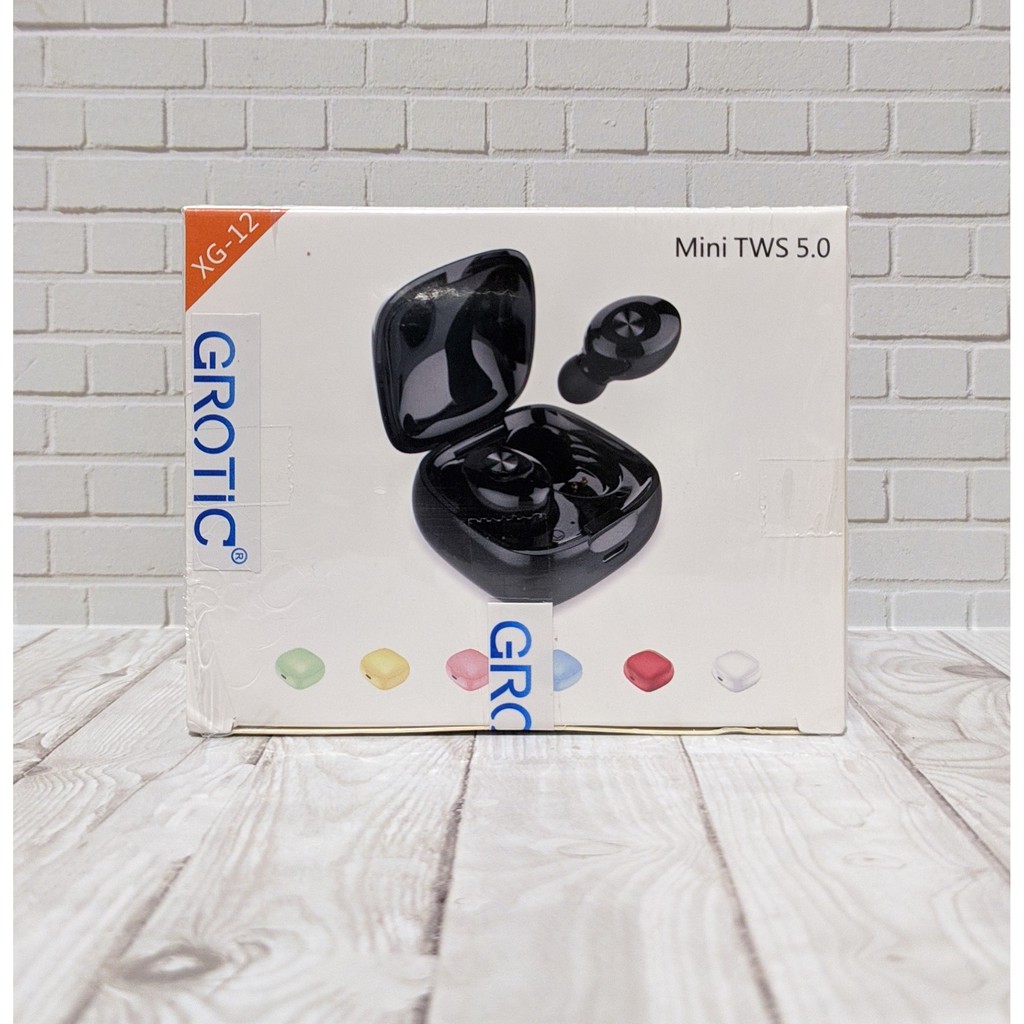 Headset Earphone Bluetooth 5.0 GROTIC Sport True Wireless Stereo TWS Mini Earbud HIFI XG12