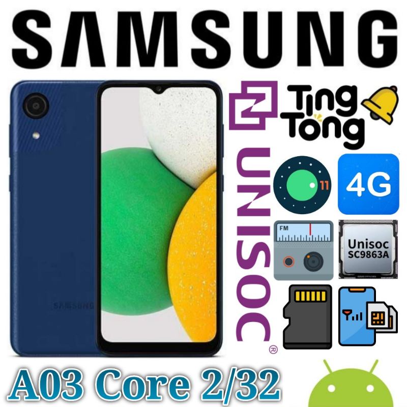 Samsung Galaxy A03 Core 2/32 Garansi Resmi