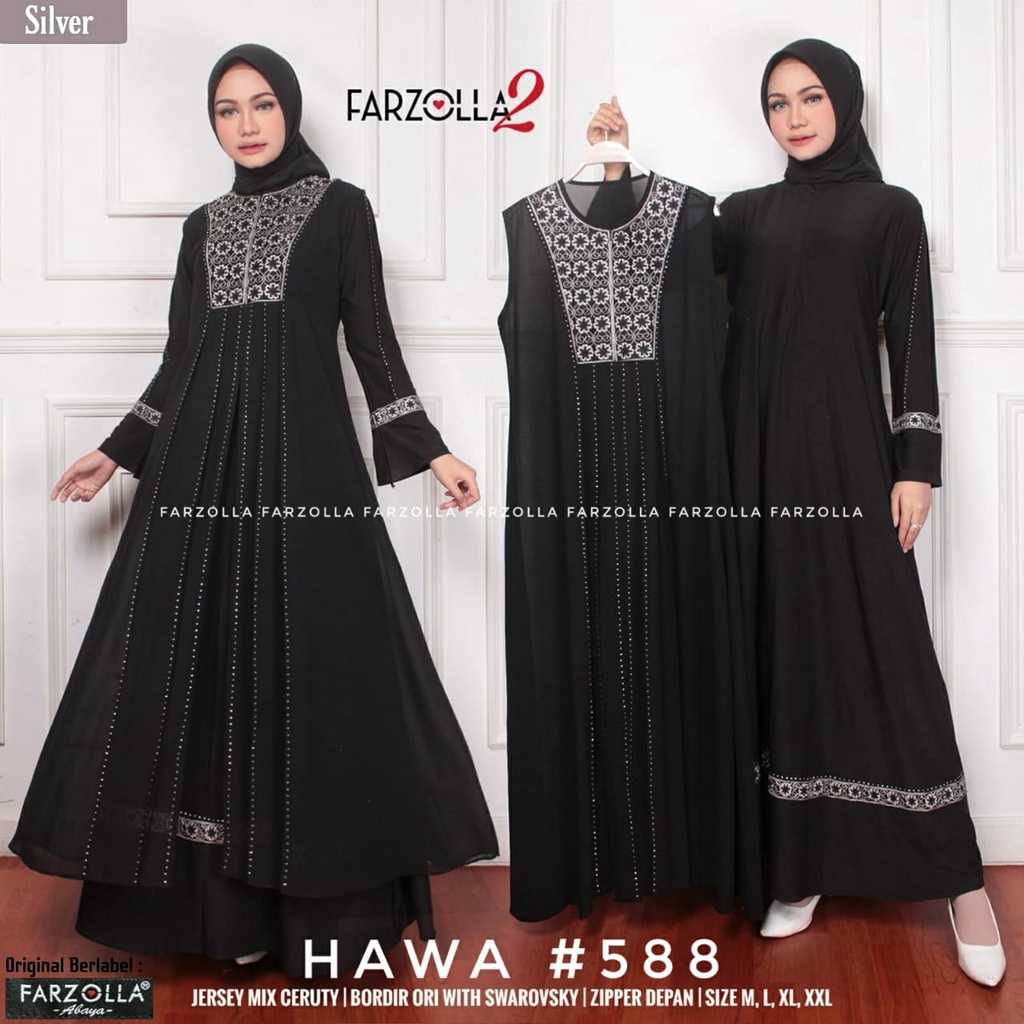 , Gamis Abaya Hitam, Abaya Jetblack Premium, Gamis Abaya Turki Hawa ORIGINAL BY Farzola