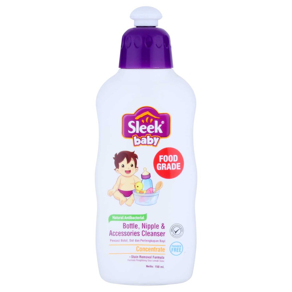 Sleek Baby Bottle Nipple Cleanser 150ml - Sabun Cuci Botol Bayi 150 ml