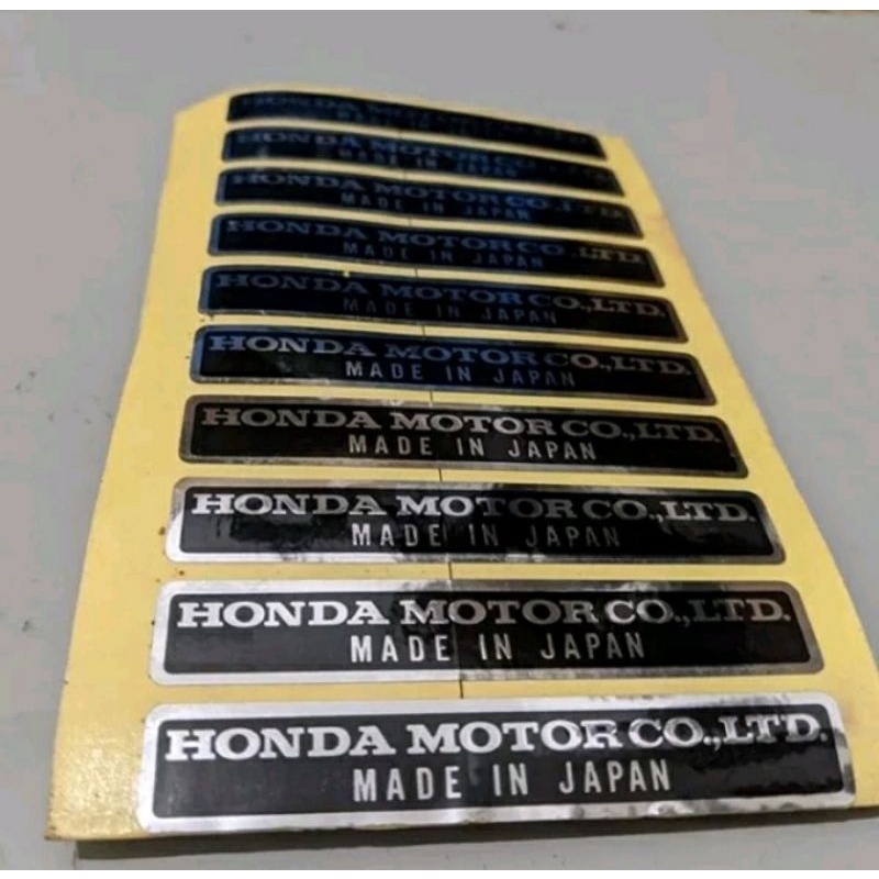stiker honda motor co ltd japan stiker rangka honda motor co.ltd japan