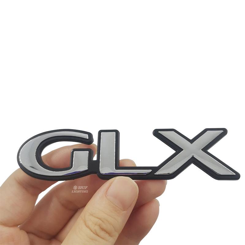 1x ABS GLX Letter Mobil Auto Rear Emblem Badge Sticker Decal Pengganti GLX