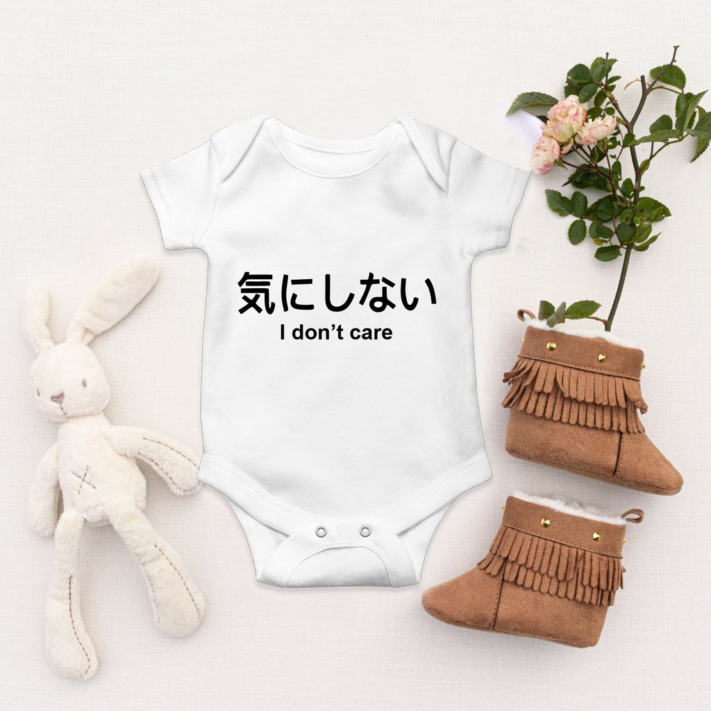 Jumper Baju Bayi Tulisan Japan I Don't Care