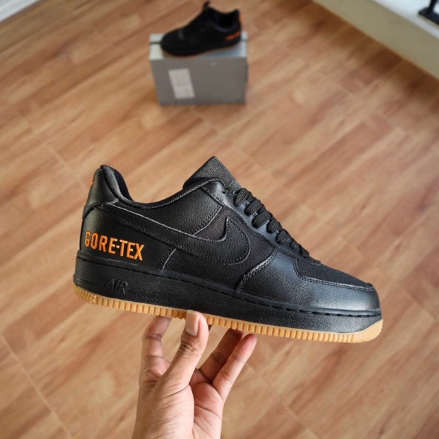 Nike Air Force 1 Goretex Black Gum Original Premium / Sepatu Nike Pria / Sneakers Murah