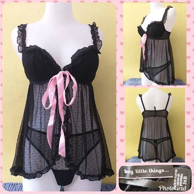 Lingerie victoria secret(Cut label) Set Thong Panty Kode : B1949