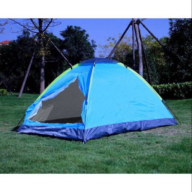 【COD】 Tenda Dome 4 / 5 Orang Terpal Single Layer ` 4P 5P Outdoor Camping Tent Indoor Kemah