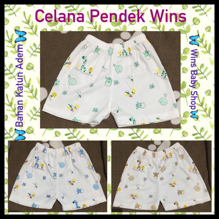 Grosir 6 Pcs Celana Pendek Harian Wins/Celanna Bayi/ Celana Pendek Katun