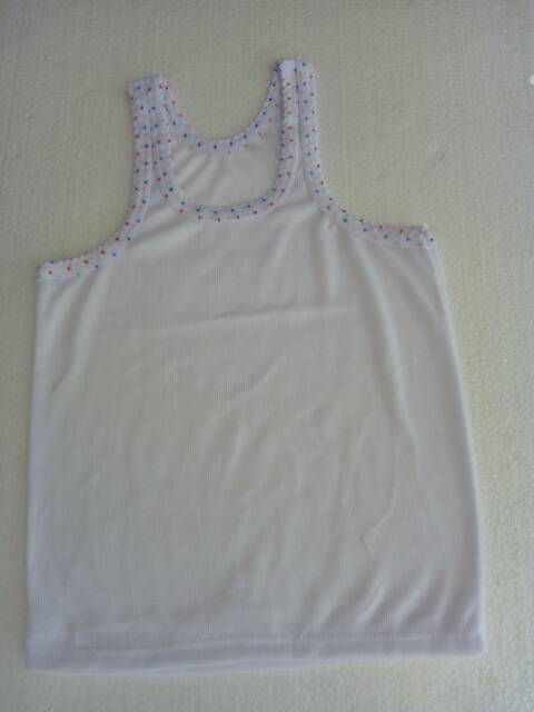 1 lusin Singlet  Anak , Size 4L Usia 5'Sd 7 Thn , Kaos Dalam Anak Murah ( kiki )