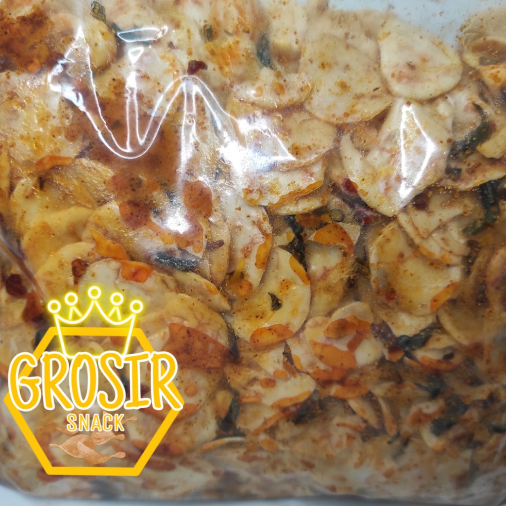 Keripik Udang Putih Seblak Kering 500gr+ Extra Daun Jeruk