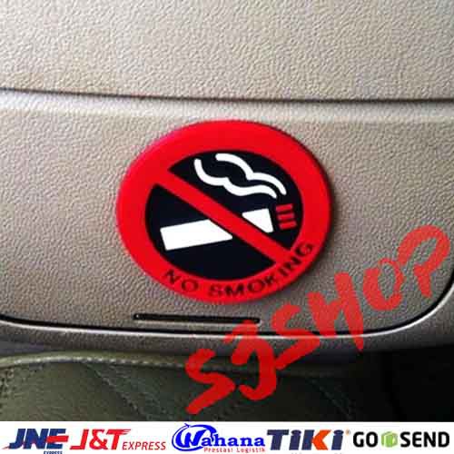 Stiker No Smoking Rubber Mobil Timbul Avanza Xenia Sigra Alya Calya Xpander