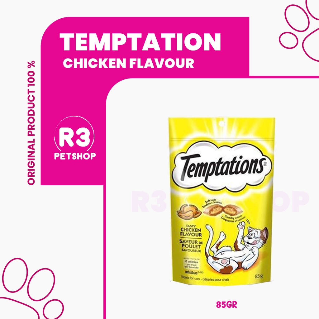 Makanan kucing Temptations 85gr Cemilan kucing sehat