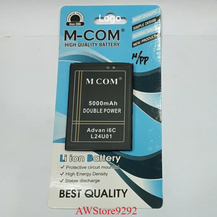 Mcom Battery Batre Baterai Double Power Mcom Advan i6C L24U01