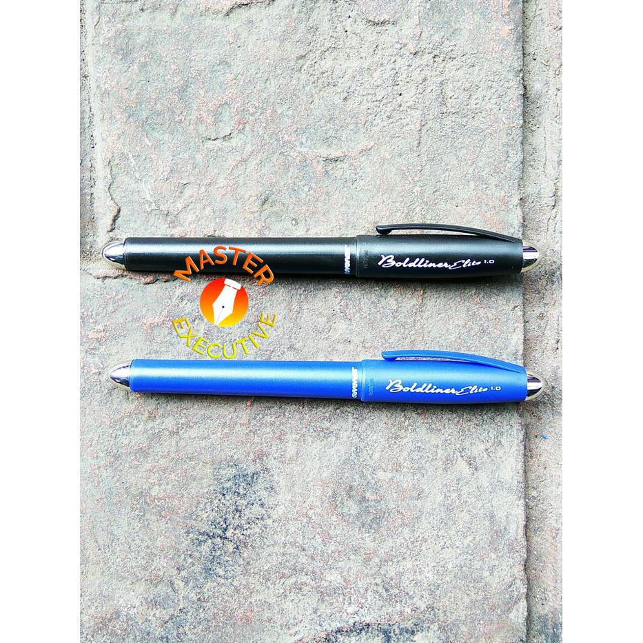 [Buah] Standard BoldLiner Elite 1.0 Pulpen Tanda Tangan Hitam Biru