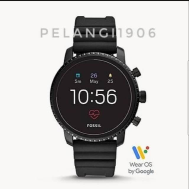Jam Fossil Gen 4 Smartwatch Explorist Silicone Black FTW4018