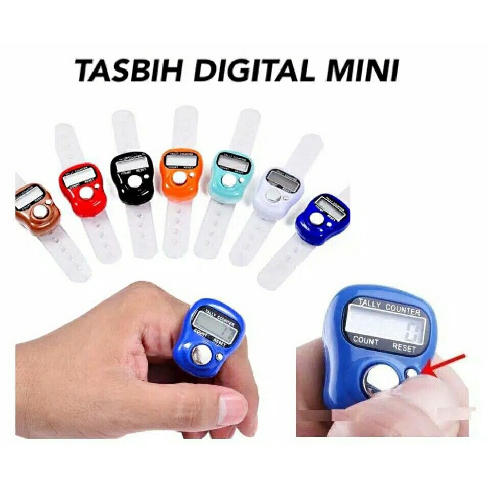 Alat Hitung Digital Led Tasbih Jari Counter Tally Tasbeh Ibadah Mini Import Murah Elektronik Mini