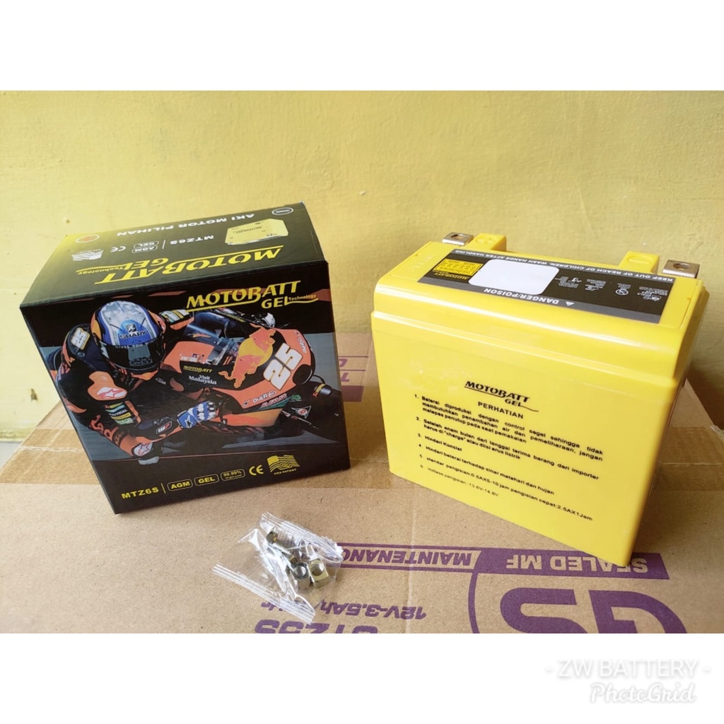 Aki Motor Satria F 150, CBR 150, Vario 150, CB 150 MTZ6S MOTOBATT GEL