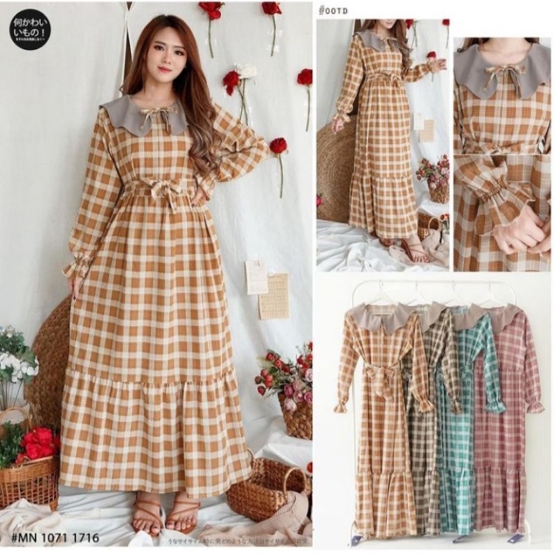 baju wanita dress bahan crinkle