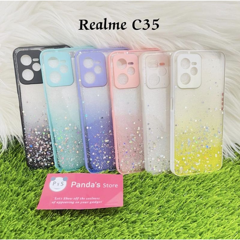 Glitter Case Realme C35 , Narzo 50a Prime Funny Color Dengan Pelindung Kamera (PsS)