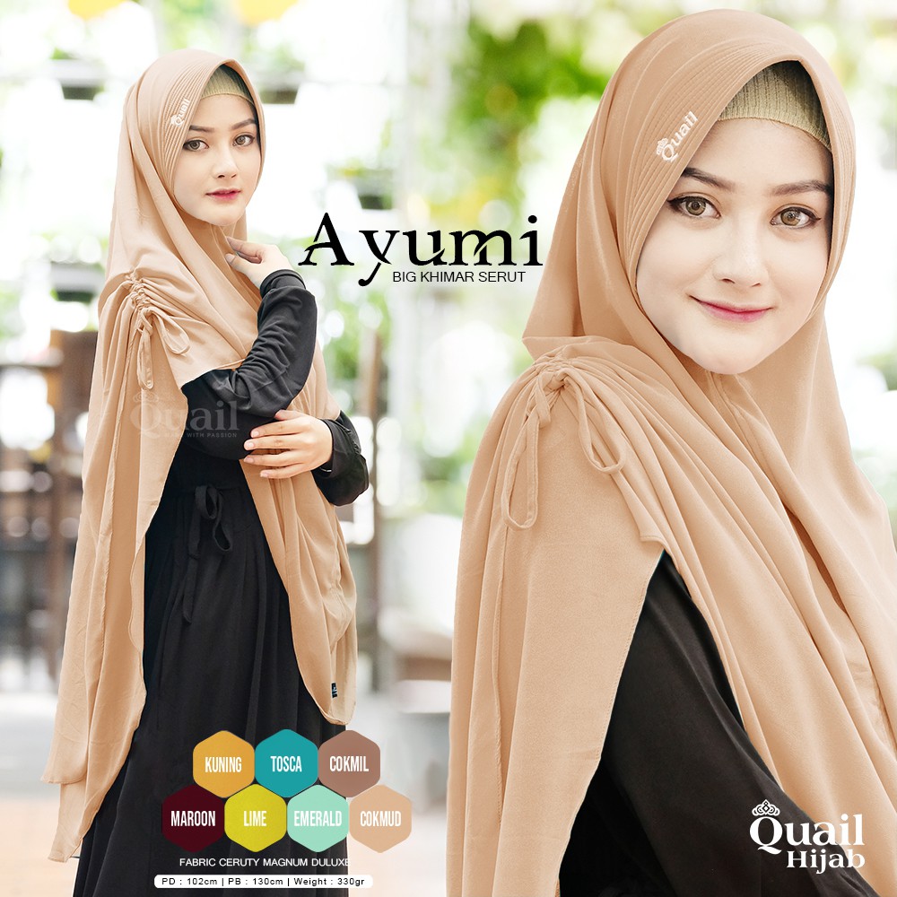 [QUAIL HIJAB] Jilbab Instan AYUMI - Promo Hijab Kerundung Khimar Syari Bergo Instant