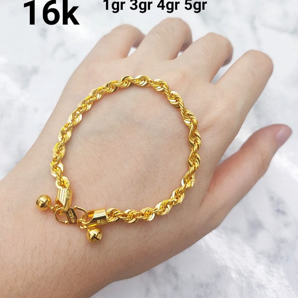 Anak dan dewasa. Rantai gelang tangan anak dan dewasa emas asli kadar 700 70% superlite gold korea tambang 1 gr terlaris hadiah nori