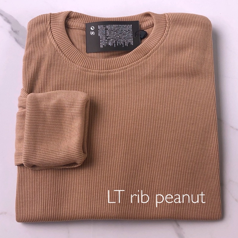 knit lengan panjang KALLYOUTFIT-LT RIB PEANUT