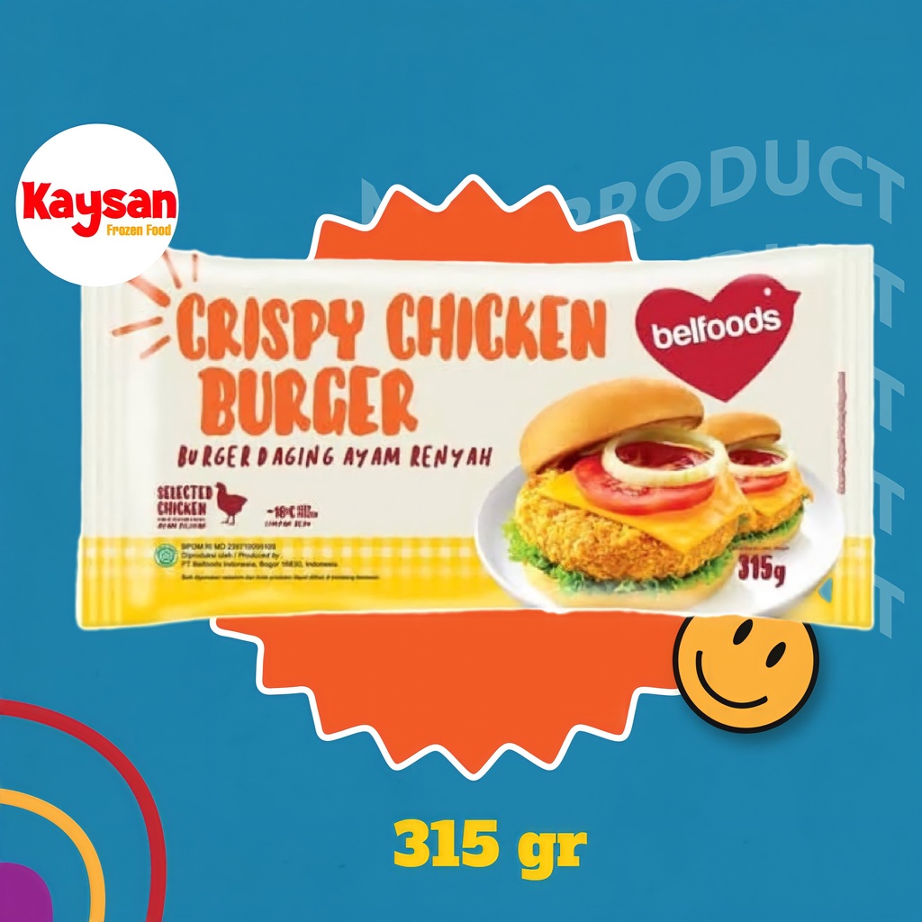 

BELFOODS CRISPY CHICKEN BURGER 315 GRAM