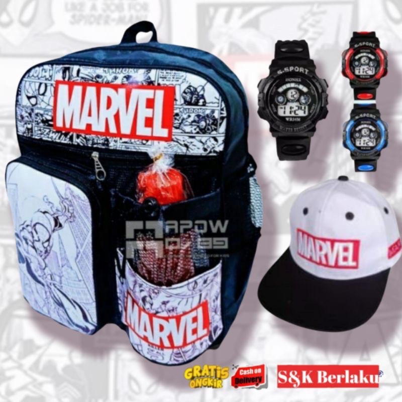 tas rangsel anak fashion acesoris tas sekolah anak marvel kapten amerika