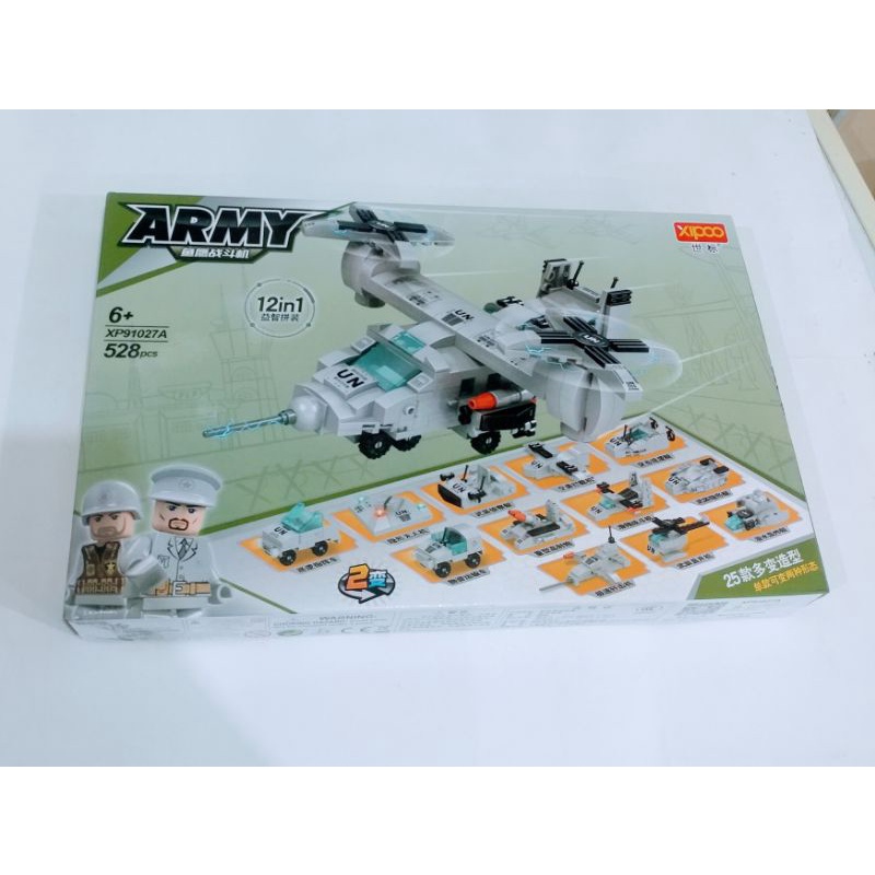 Brick Pesawat Army 12 in 1 XP91027