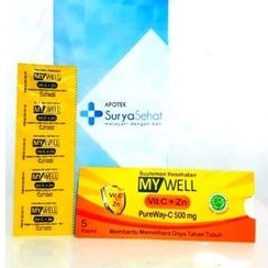 MyWell Vitamin C 500mg + Zinc isi 5 kaplet
