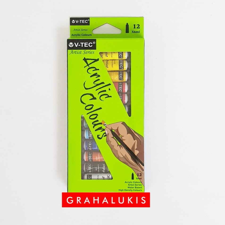 

JuuΔl lagί V-Tec Acrylic Color Set 12x6Ml / Cat Akrilik V-Tec 612-A |P2Q0 04 .., ,!