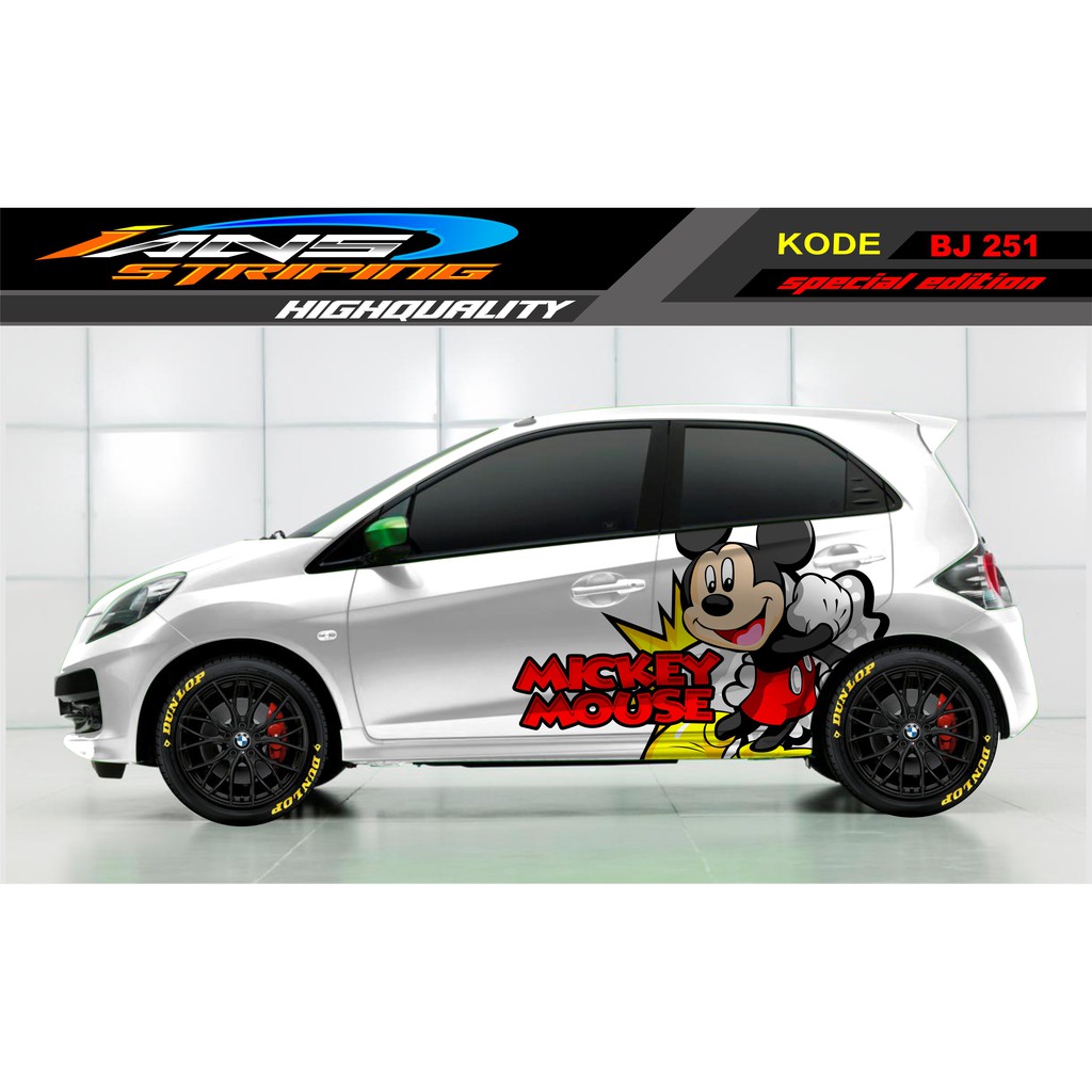 STIKER MOBIL HONDA BRIO, JAZZ, ATOS, KARIMUN, YARIS, MOBILIO, AGYA / STIKER MOBIL