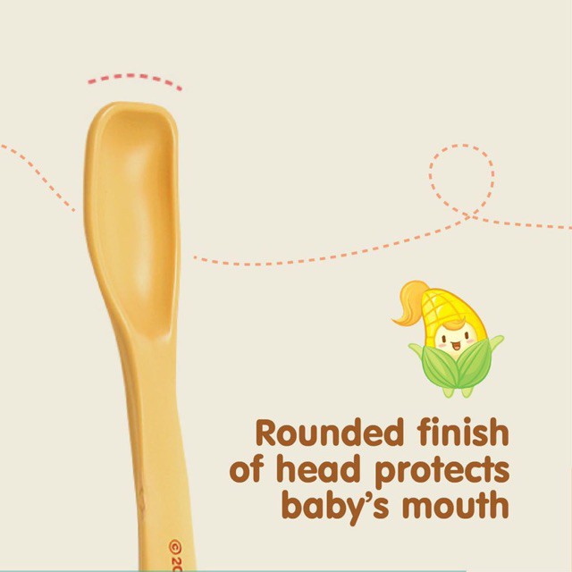 MOTHER’S CORN / Mothers Corn / Motherscorn Feeding Spoon Set (Sendok Makan Besar Kecil Anak Bayi)