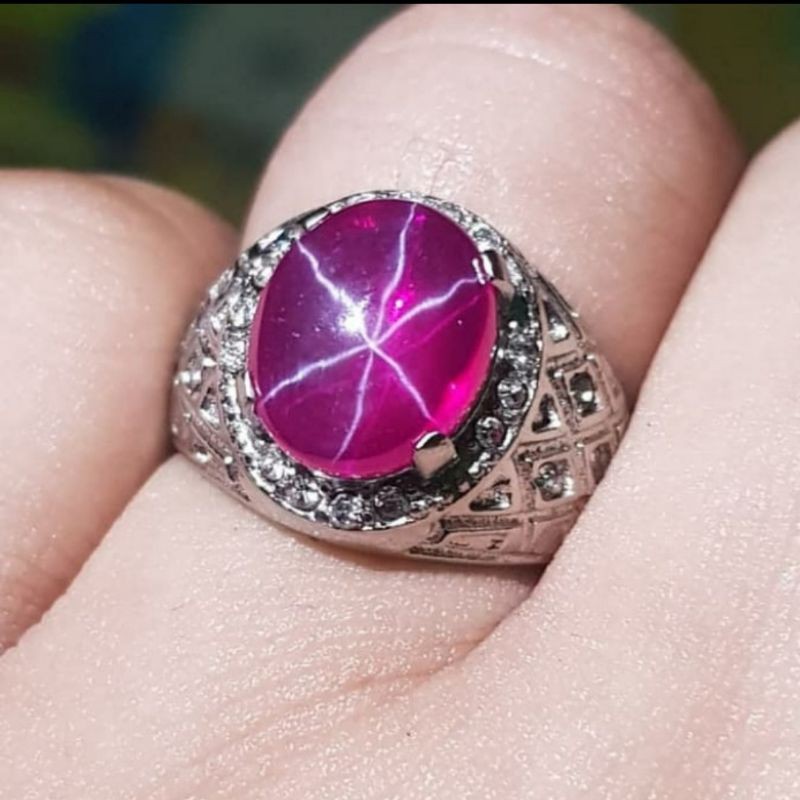 cincin batu amerika perfect star ring alpaka