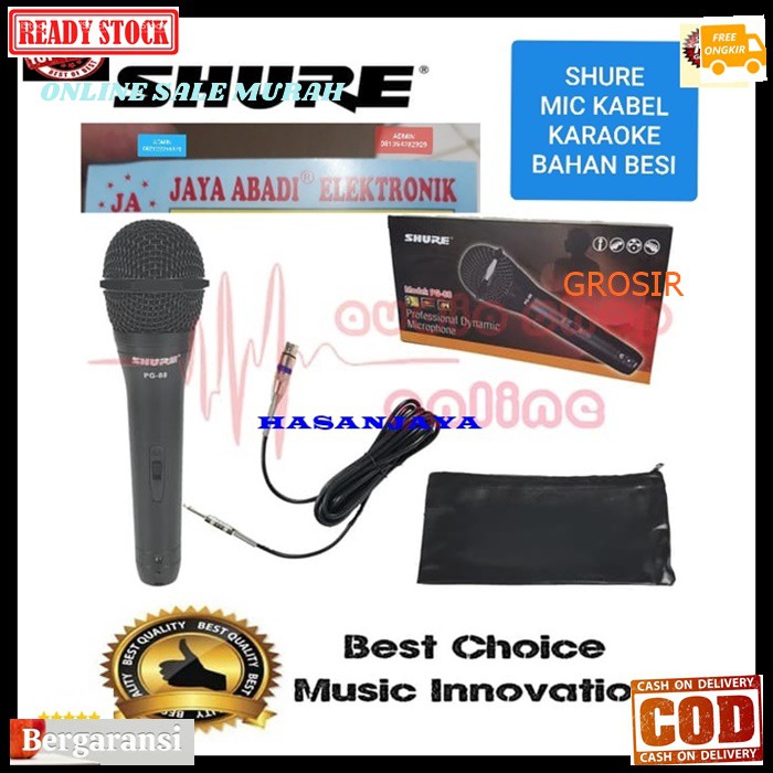 G102 SHURE legendary Mic kabel Microphone cable mik karaoke mikrophone vocal vokal artis audio sound system pengeras suara pro profesional dynamic legendaris G102  BISA SEGALA JENIS AUDIO SOUND  TERBUAT DARI BESI  GK PAKAI BATERAI COLOK Langsung nyala  10