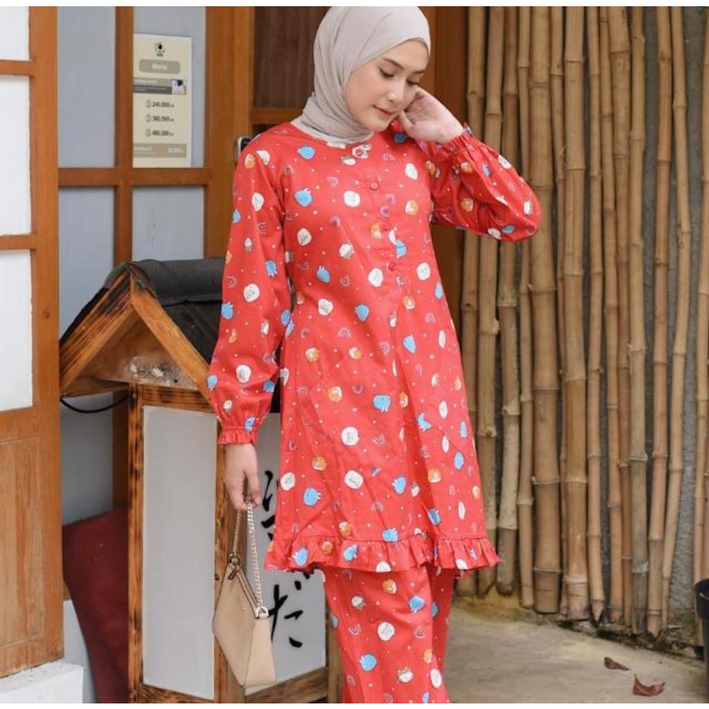 SETELAN TUNIK SUNLY TGN PJG UK 2L-4L