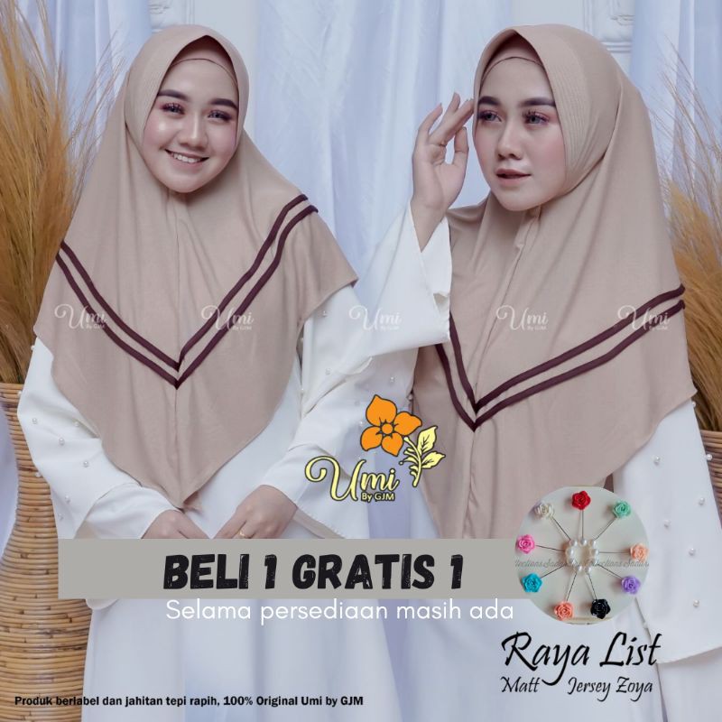 JILBAB INSTAN RAYA LIST / JILBAB ORI UMI / JILBAB HARIAN / JILBAB MURAH / KONVEKSI JILBAB