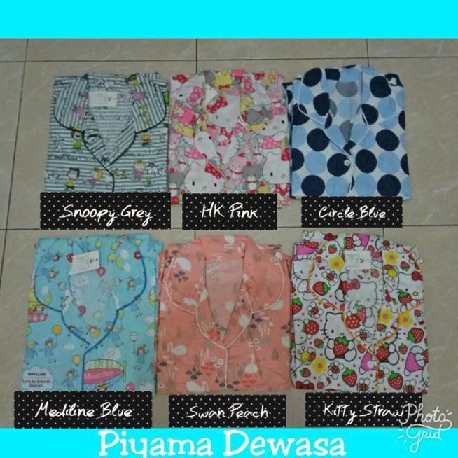 Piyama Dewasa Katun Eropa/Baju Tidur Dewasa
