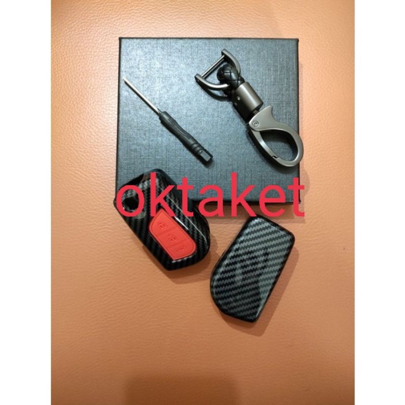 Casing Kunci Carbon Kunci Smartkey Cover Key Toyota All New Innova Reborn 2016 up